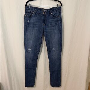 Old Navy Women's Distressed Blue Skinny Jeans